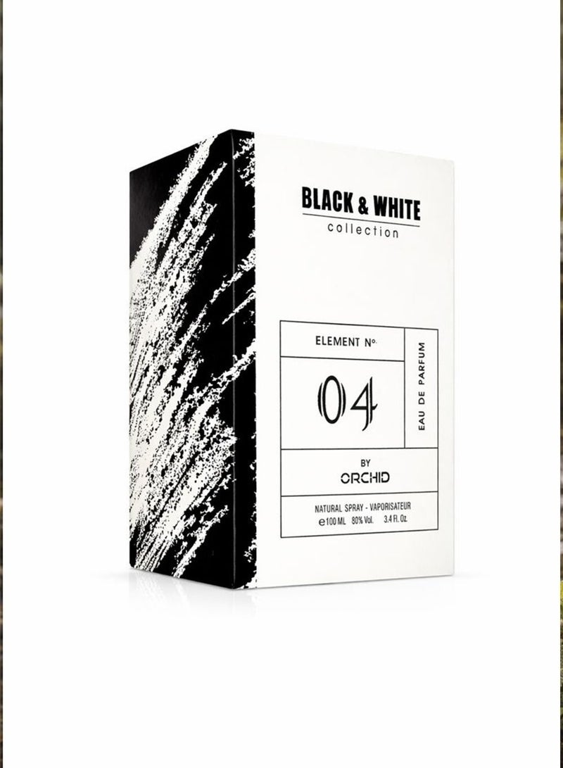 أوركيد عطر بلاك آند وايت إليمنت N.04 بور أوم أو دو بارفان 100 مل للرجال | عطر خشبي حمضي حار طويل الثبات بنفحات الهيل والبرتقال والبرغموت واللافندر مع قاعدة من الباتشولي - Image 5